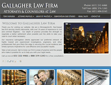 Tablet Screenshot of gallagherlawus.com